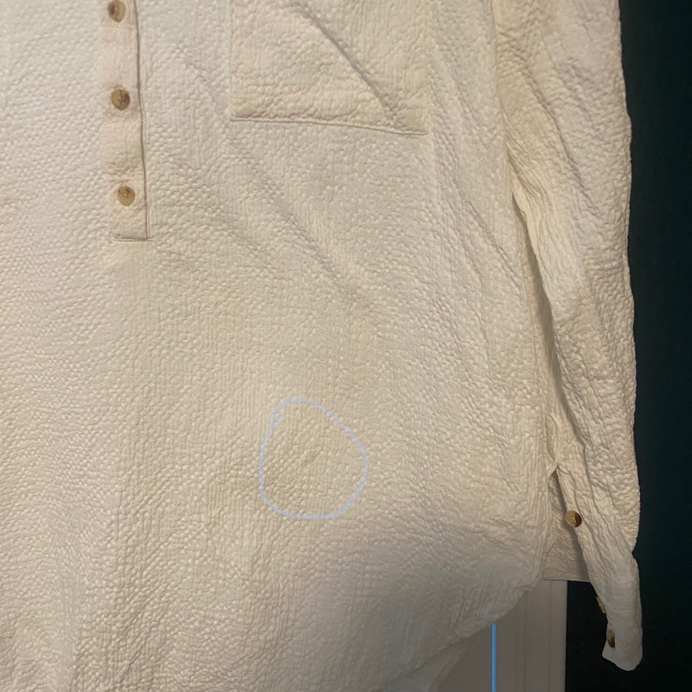 NWOT Pilcro and the letterpress white button down shirt - Picture 7 of 9